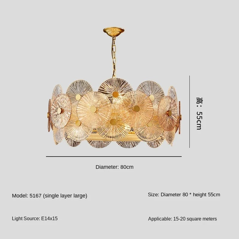 Oval Glass Iron Pendant Lighting