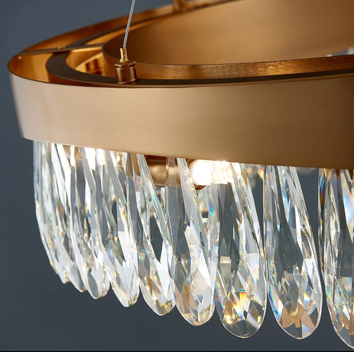 Oval LED Crystal Pendant Chandelier lights