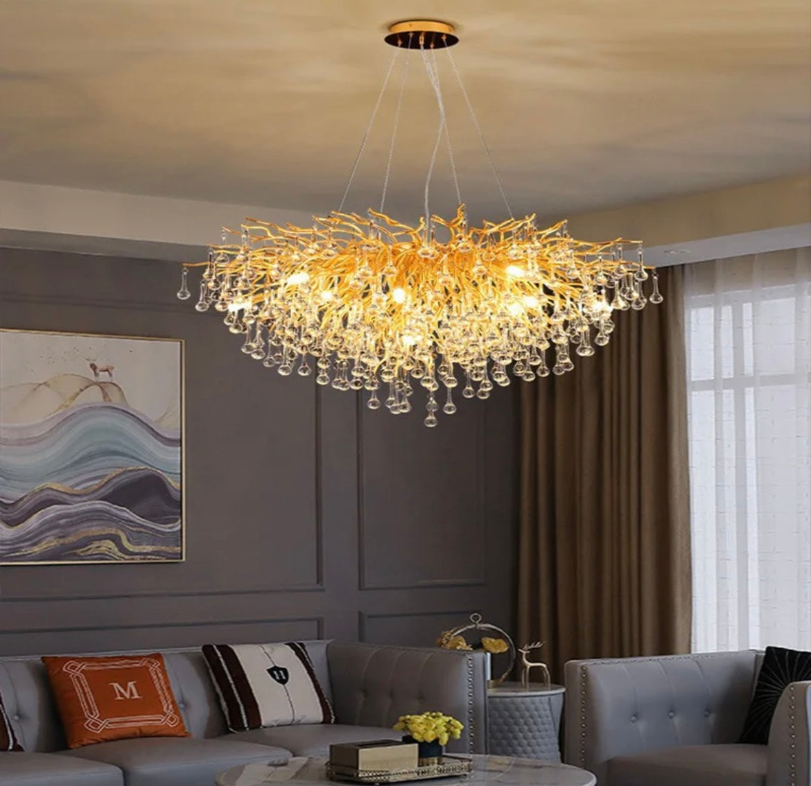 Pendant Water Drop Crystal Chandelier