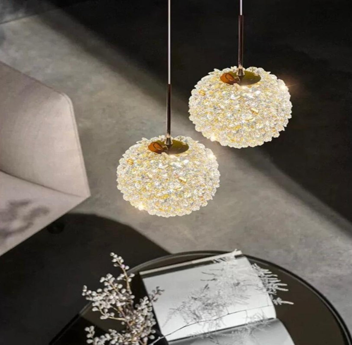 Postmodern Cherry Crystal Ball Lamp