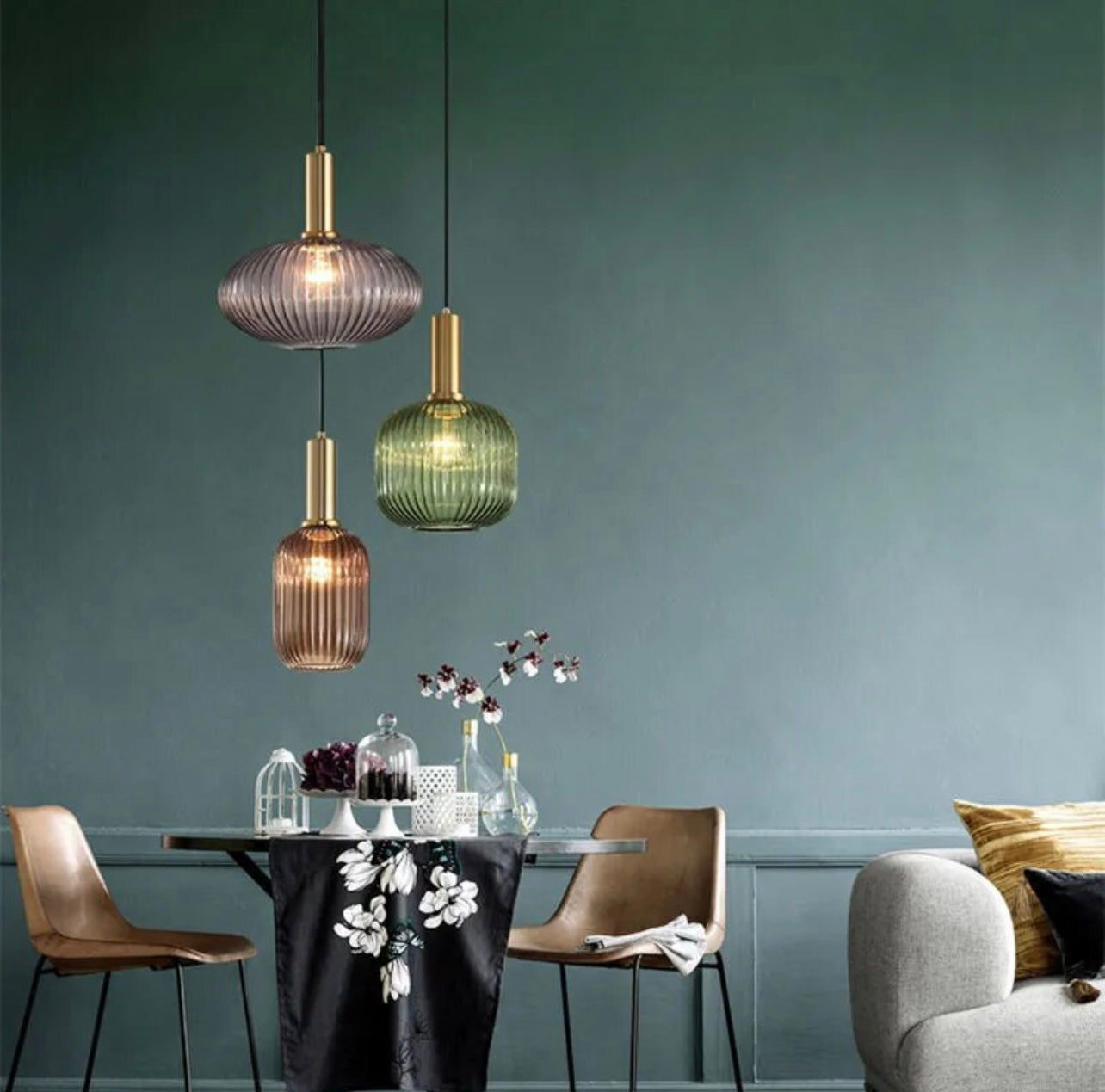 Retro Colourful Glass Pendant Lighting