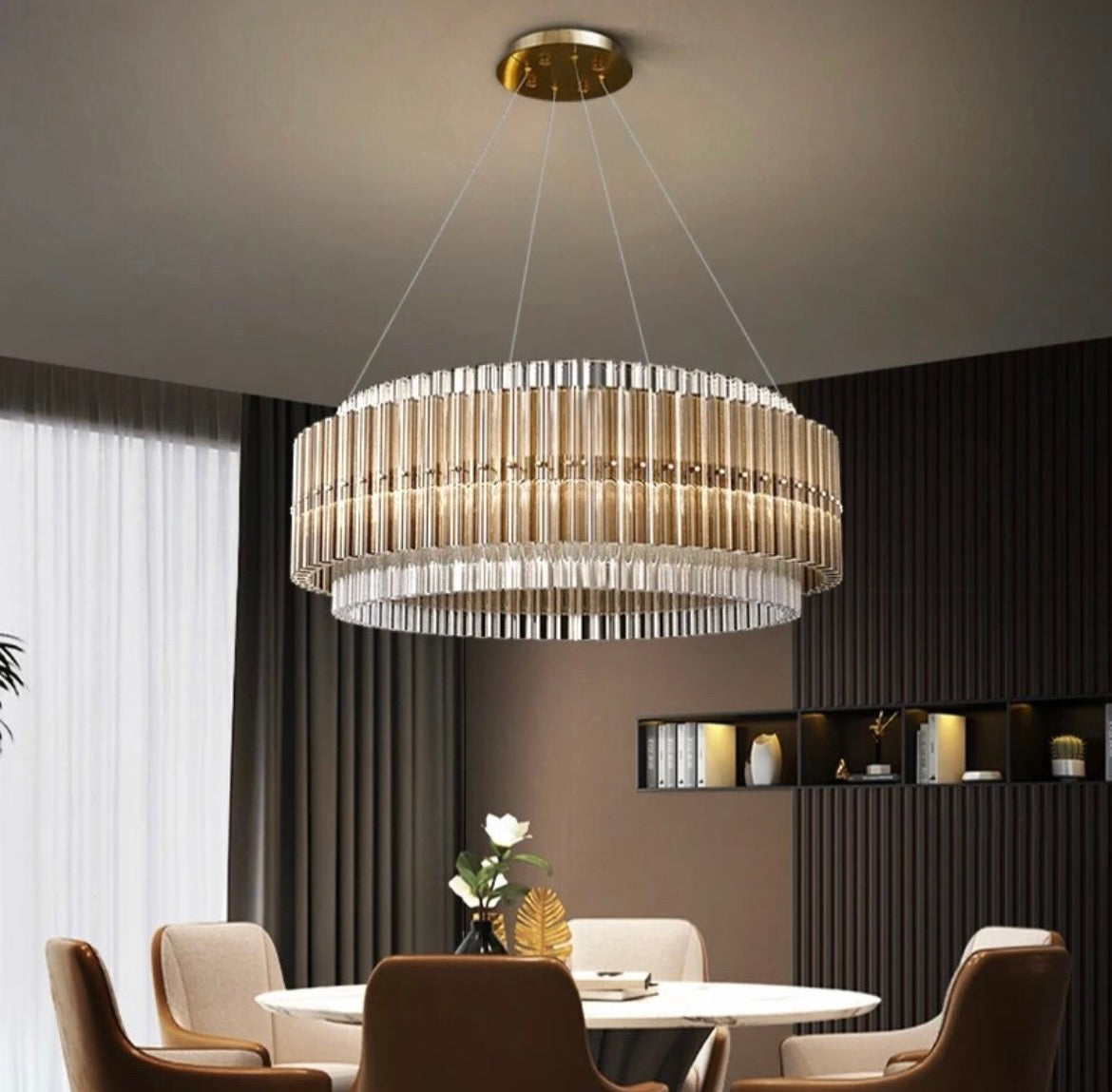 Round Glass Decor Chandelier