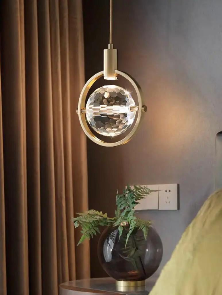 Round Planet Crystal Pendant Lights