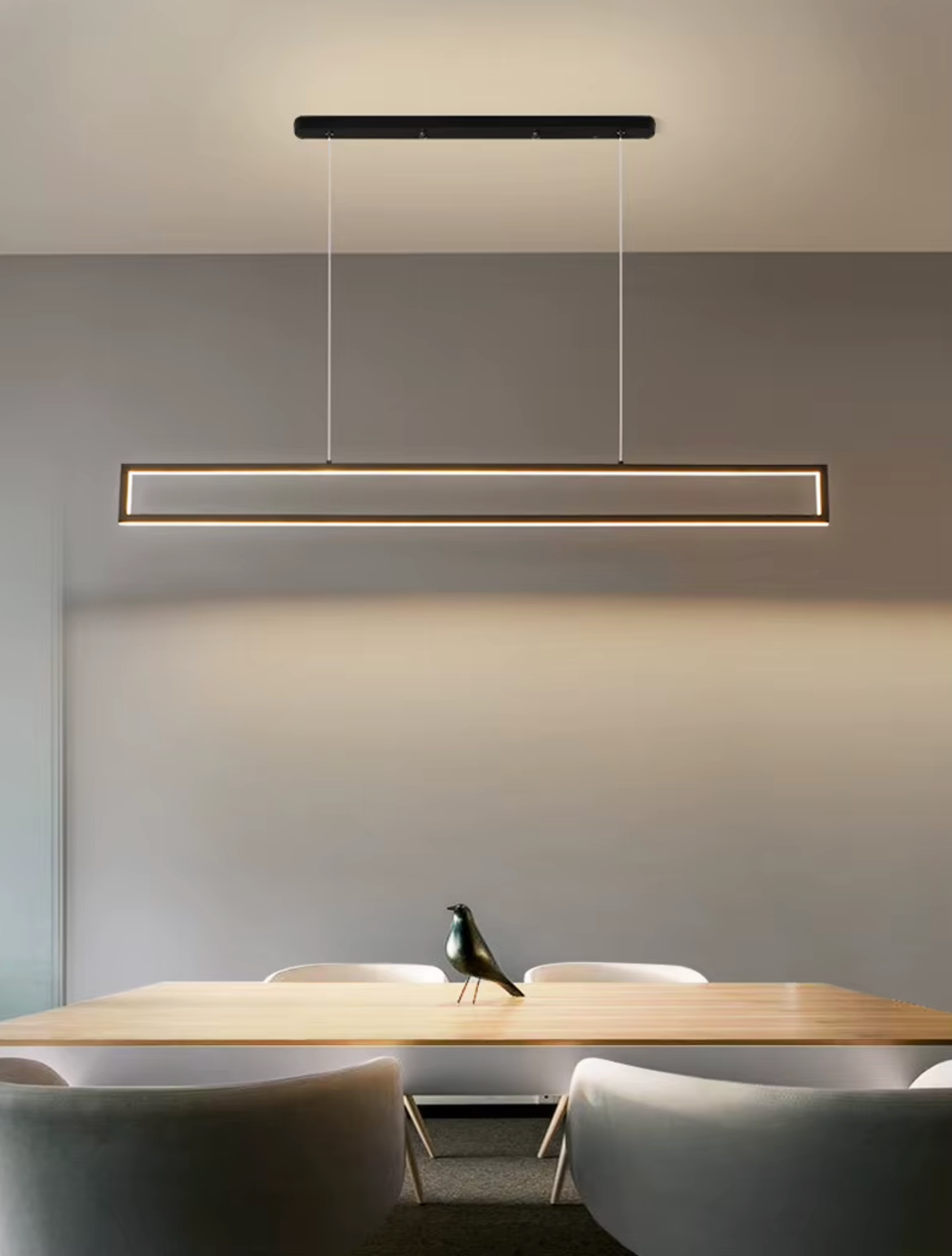 Black LED Rectangular Pendant