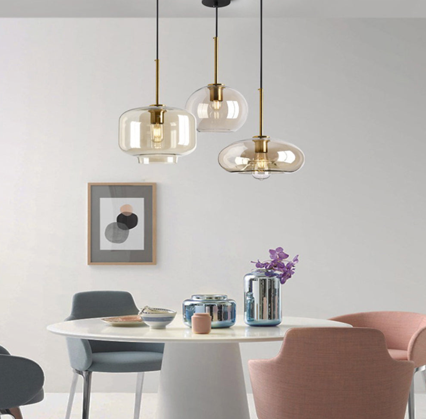 Modern Glass Latern Pendant Lights