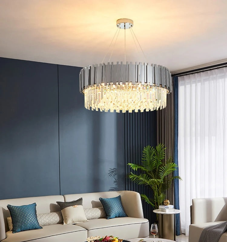 Silver Luxury Crystal Chandelier