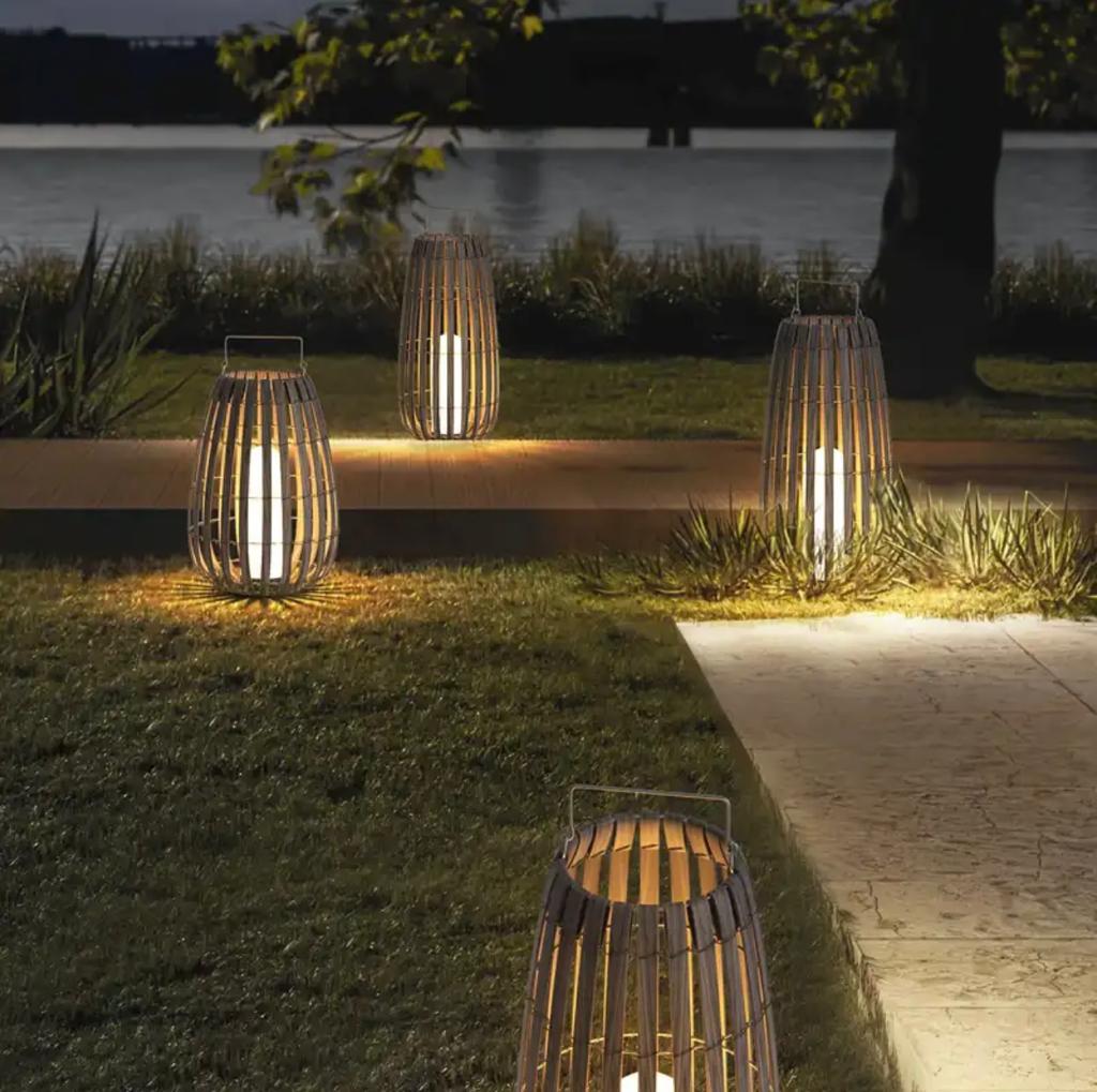 Solar Rattan Out Door Garden Lighting