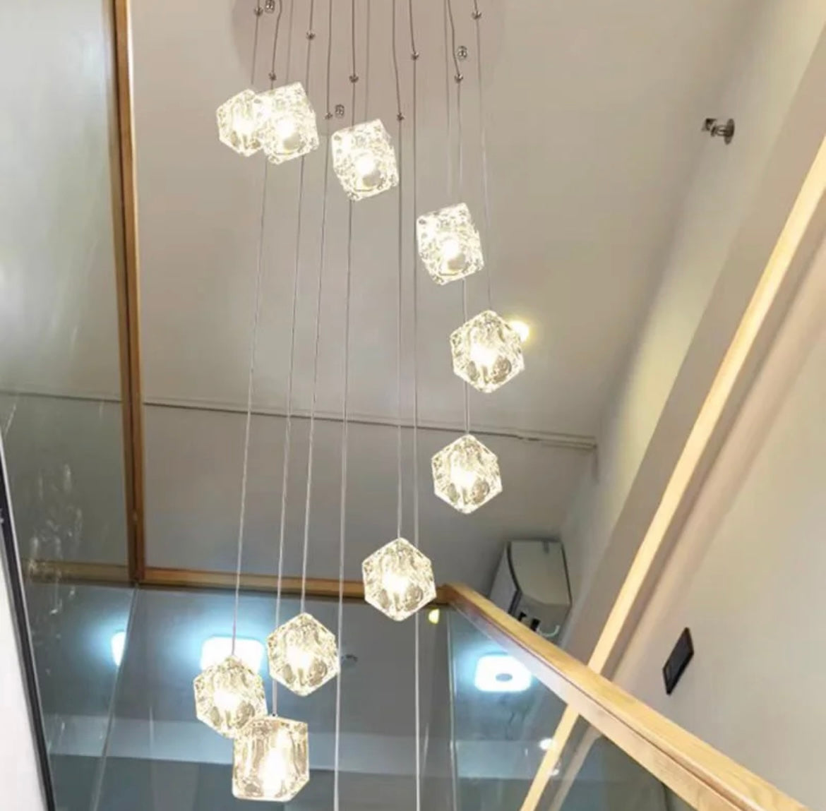 Square Crystal Modern LED Chandelier lighting