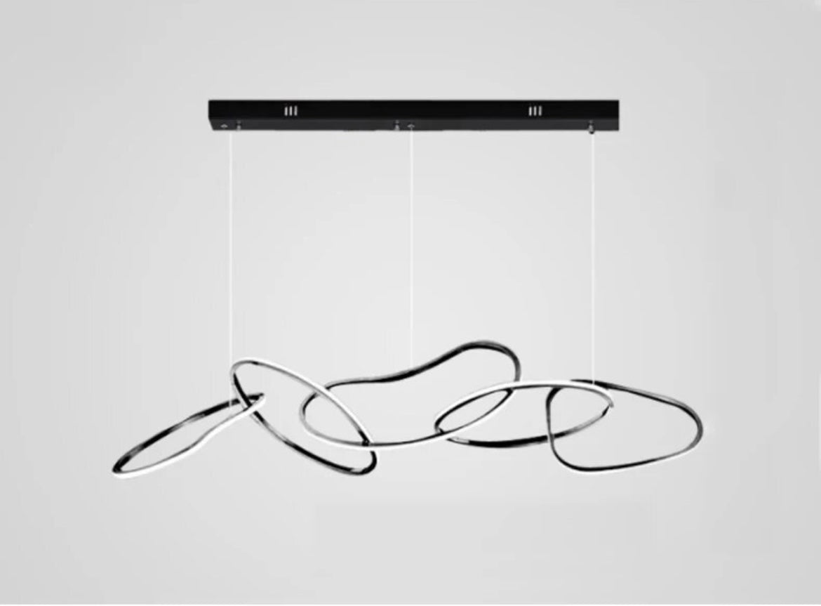 Stylish and modern Squiggle Ring Pendant Lights