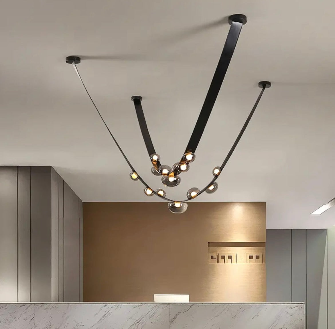 Suspended Belt Pendant Lamps