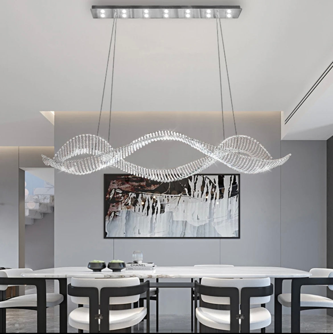 Wave Design Crystal Chandelier light