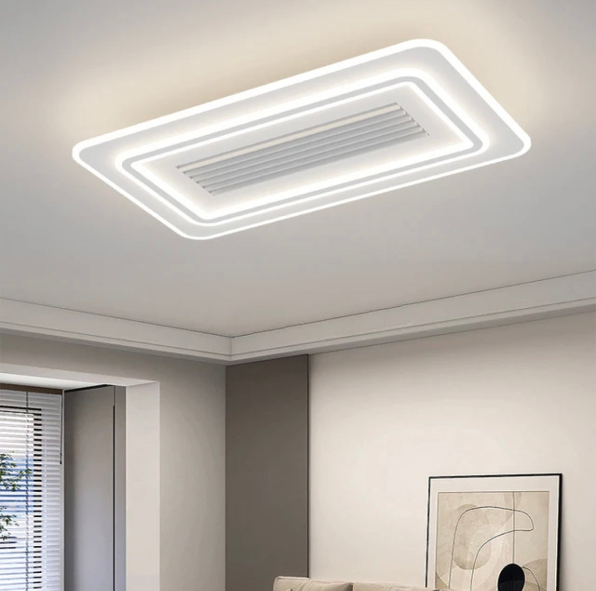 White Ceiling Lighting with Fan