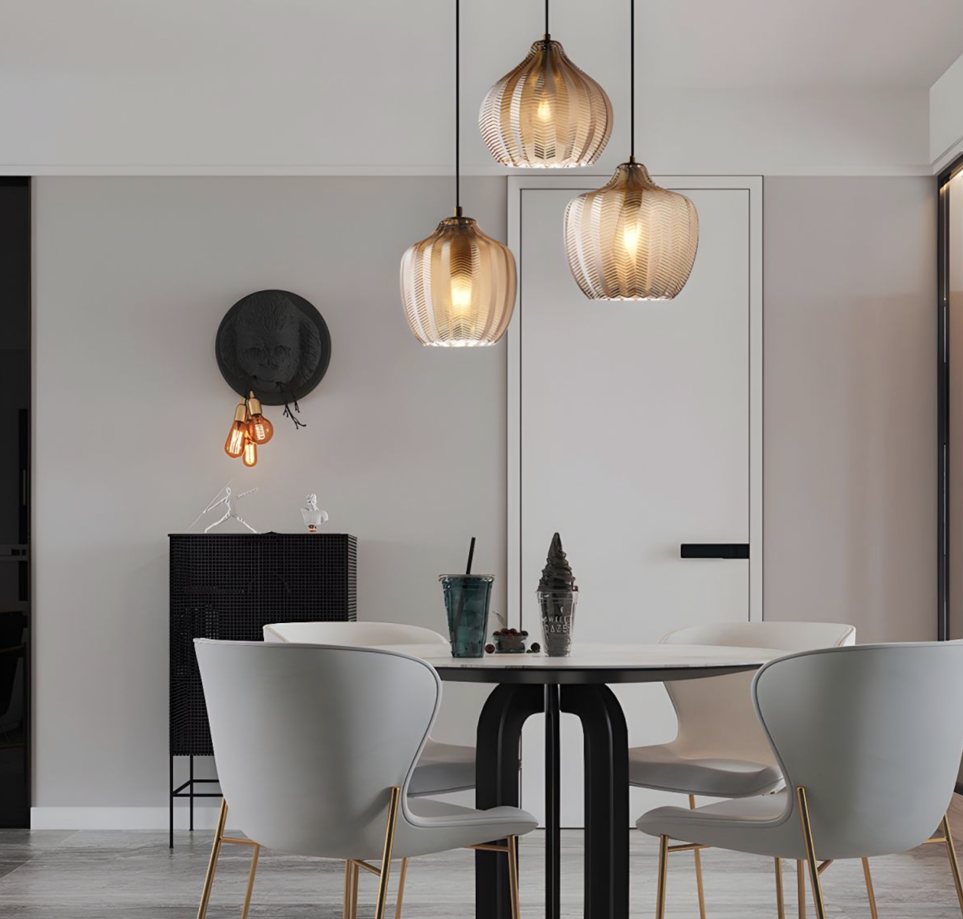 amber pendant light for kitchens 