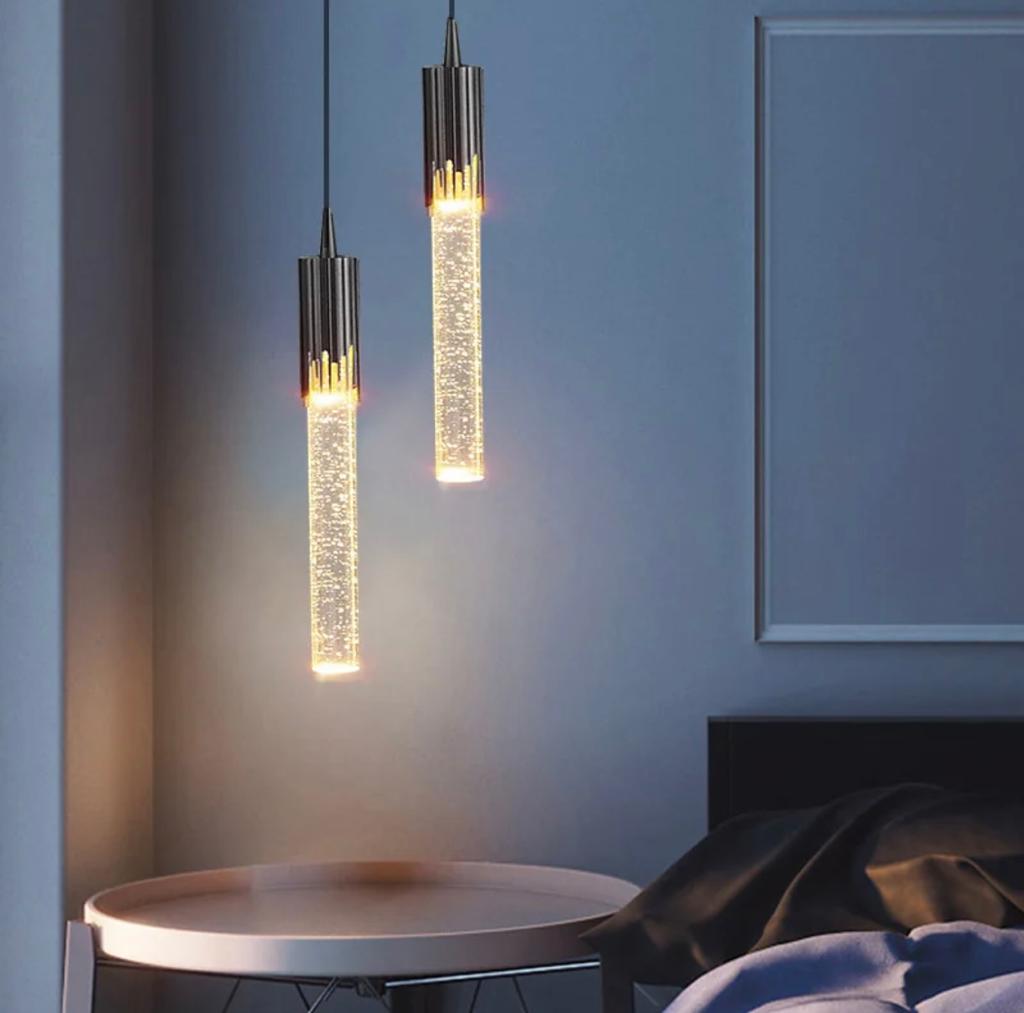 bedside Crystal Pole Lamp Pendant