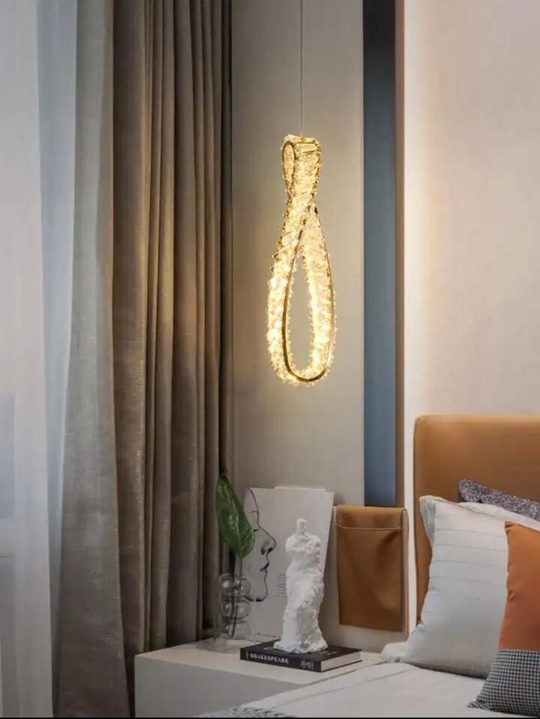 bedside crystal Pendant Golden Lamp