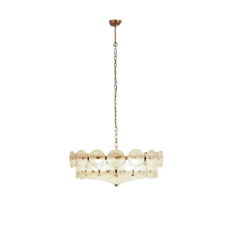 ceiling chain hanging French Glass Art Chandelier