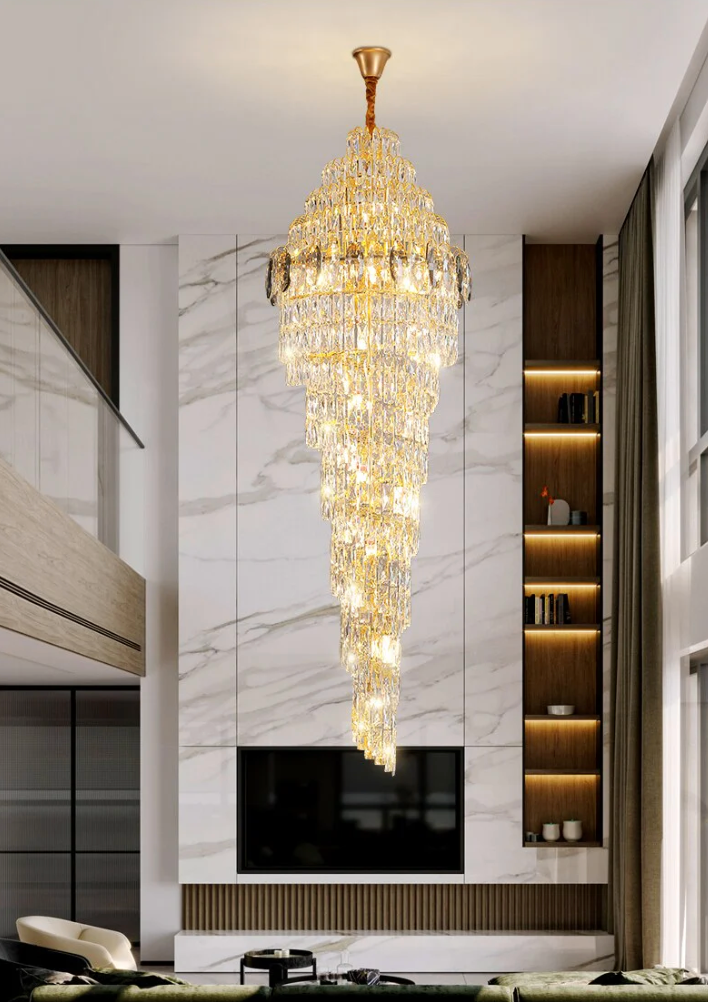 contemporary stairwell lighting