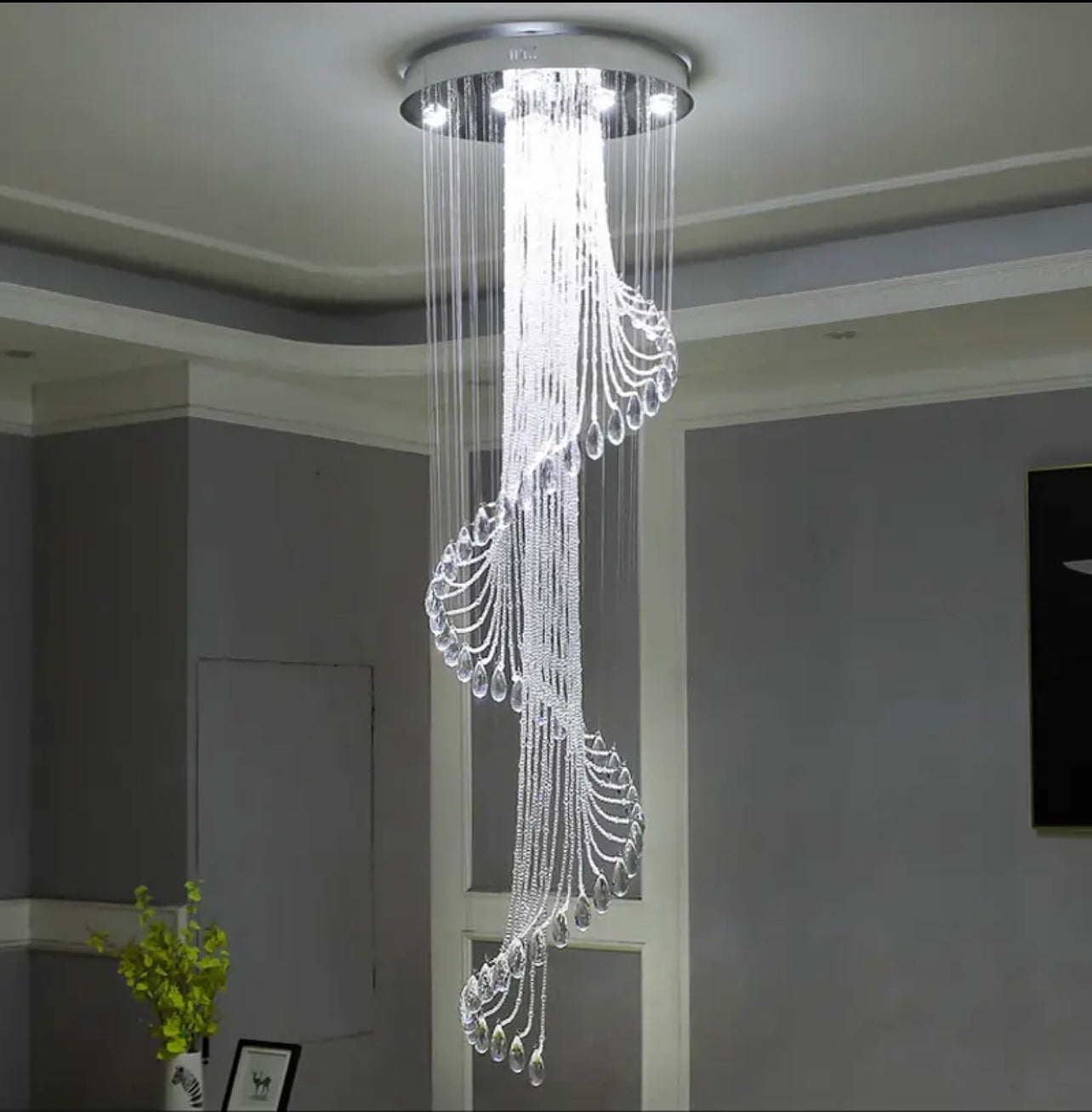 crystal droplet chandelier