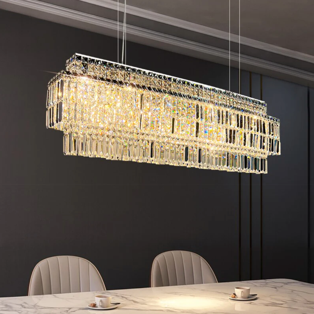 Large chandelier rectangle crystal