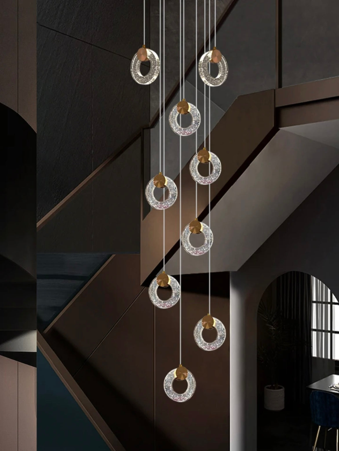 Circle hanging chandelier