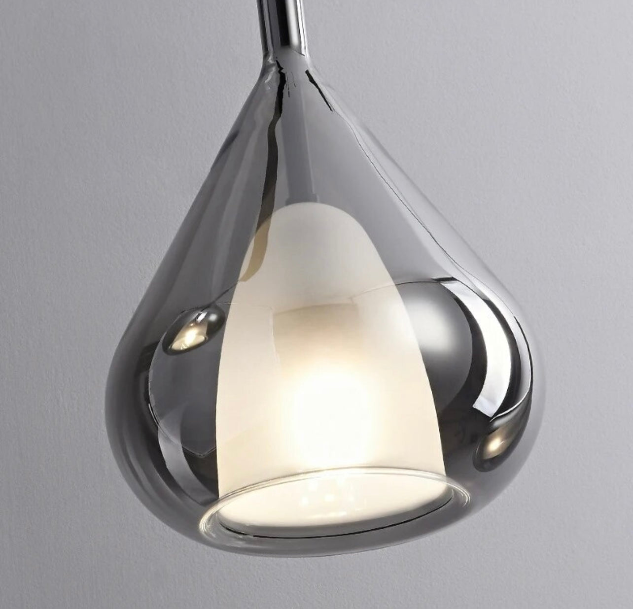 chrome Teardrop Pendant Lamp