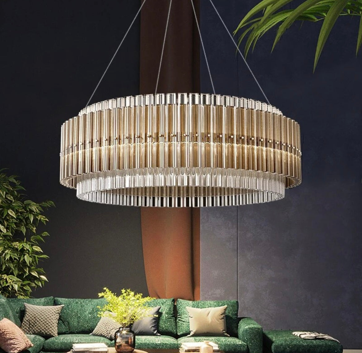 modern circular ring chandelier