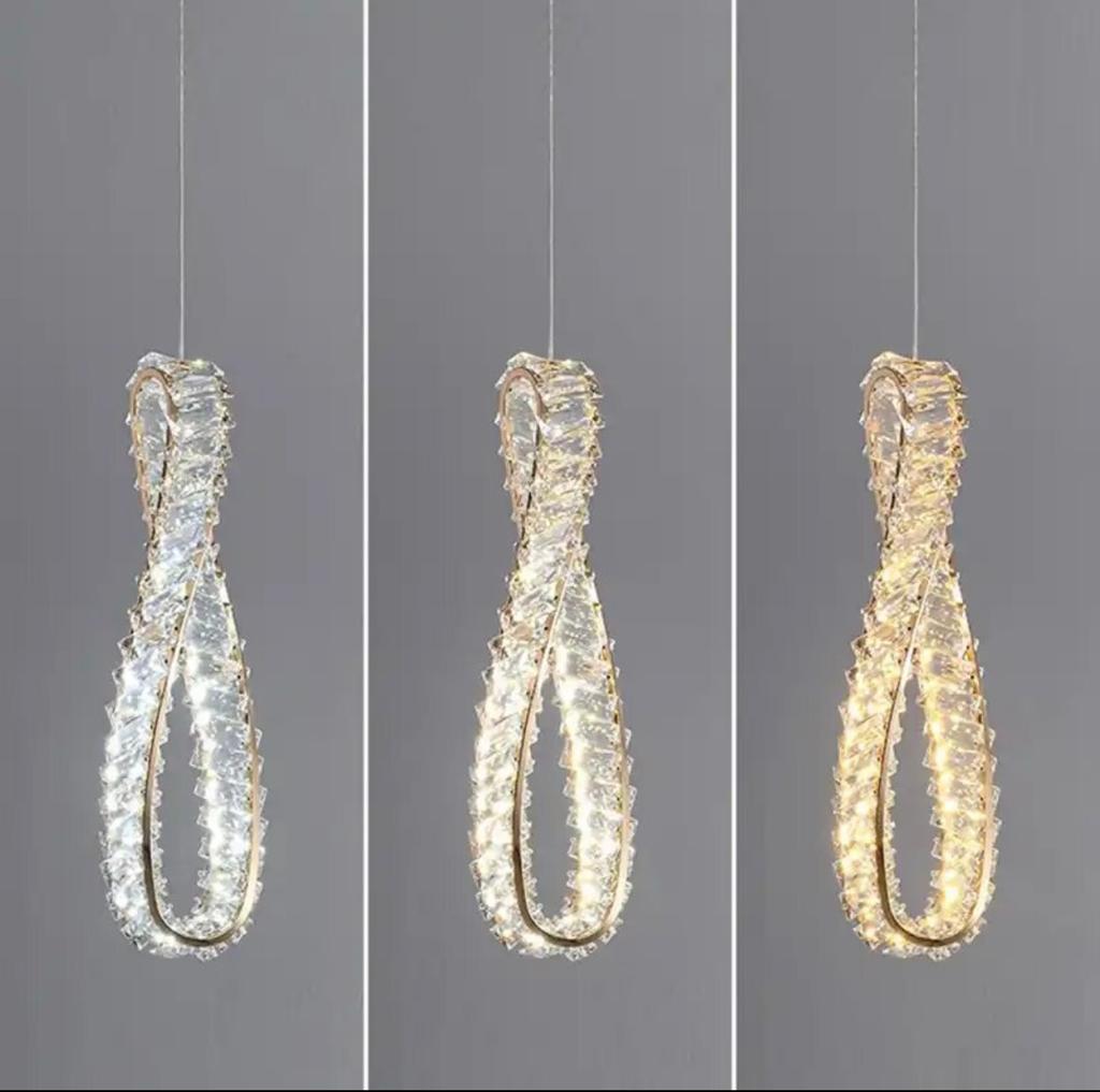 crystal Pendant Golden Lamp