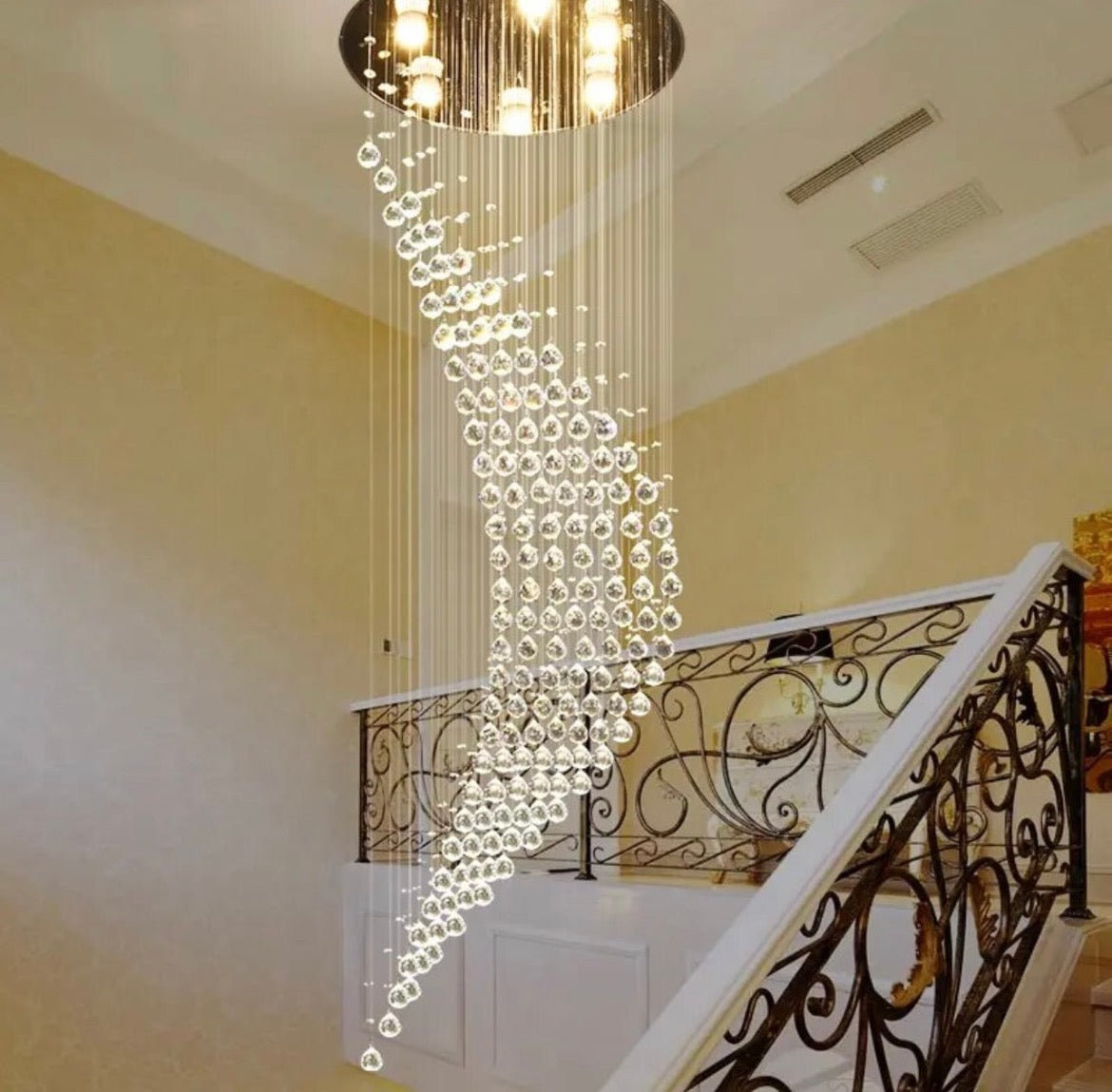 crystal long handing chandelier