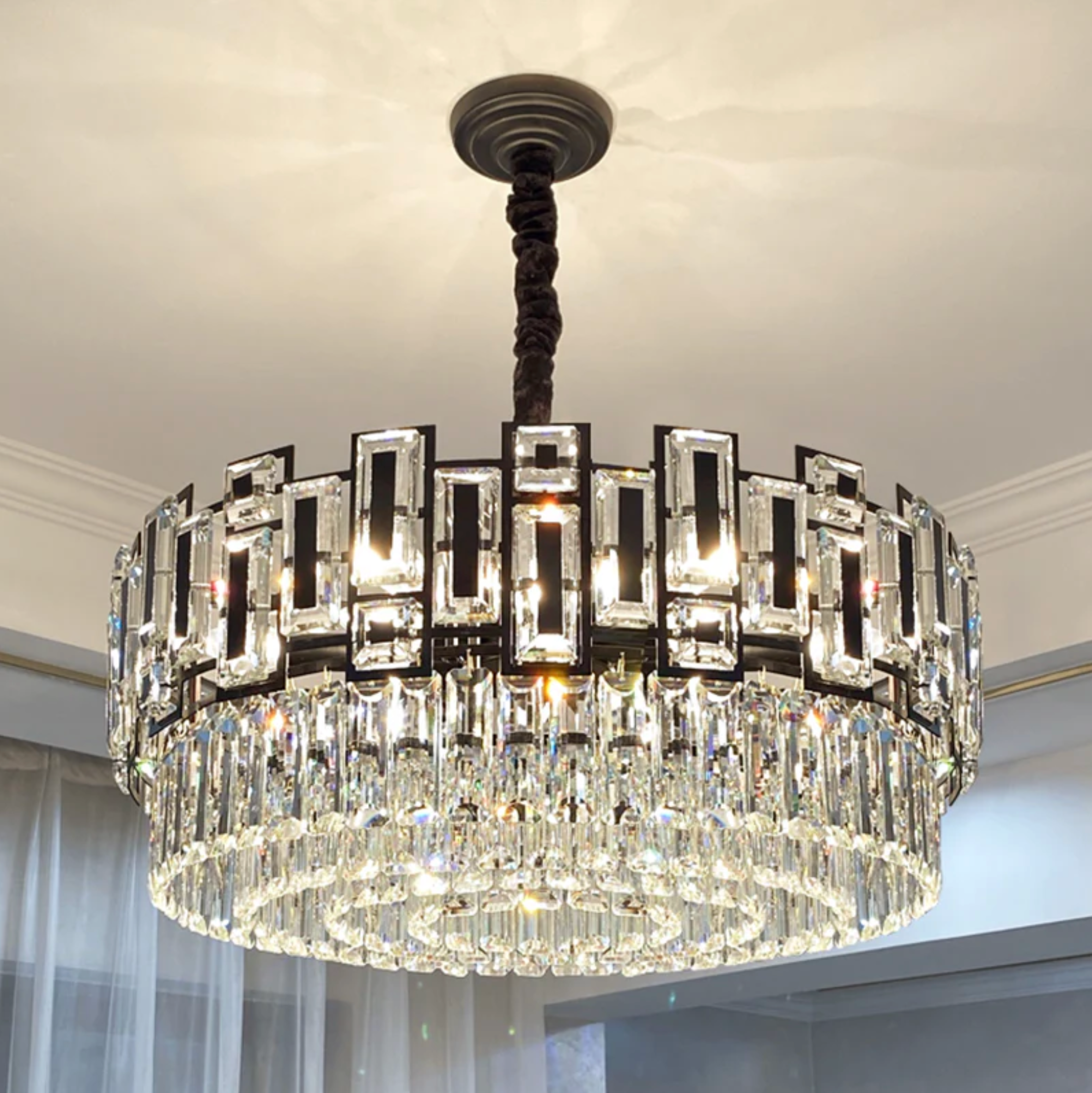 chandelier crystal with droplets