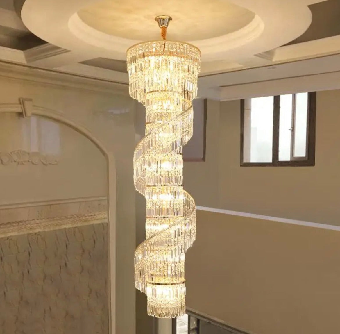 crystal long chandelier