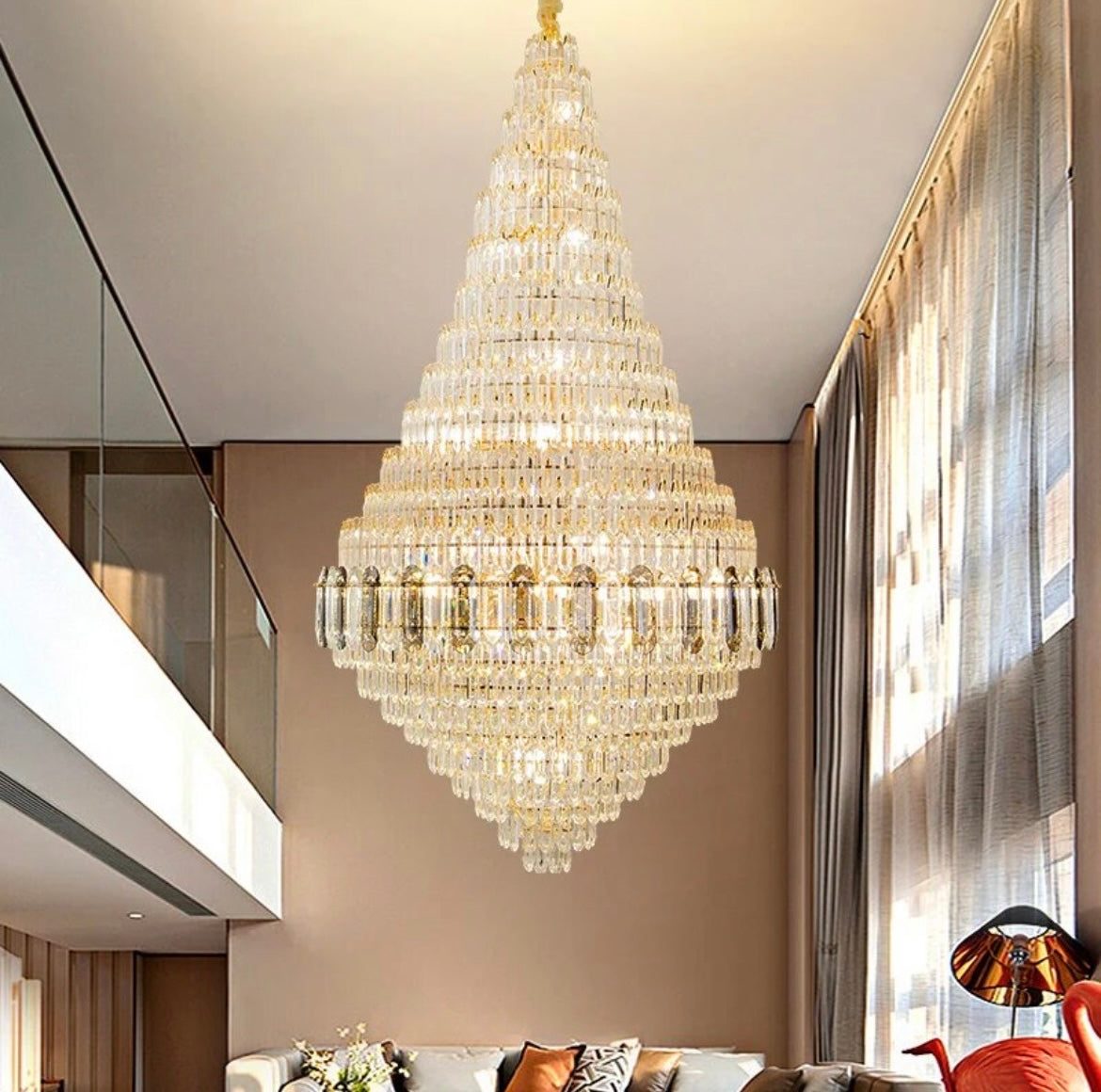 large crystal chandelier modern