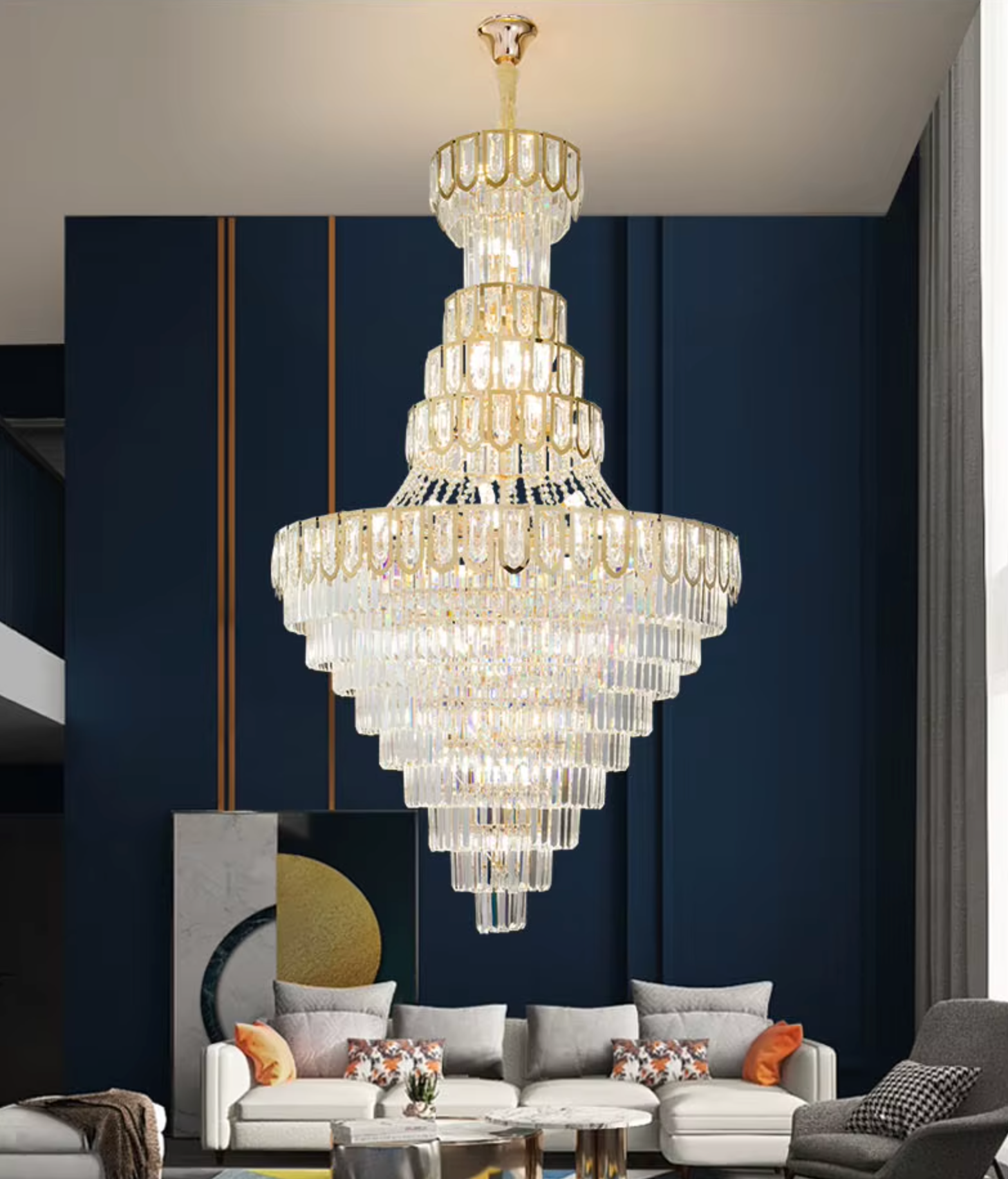 chandelier for living room with high ceiling