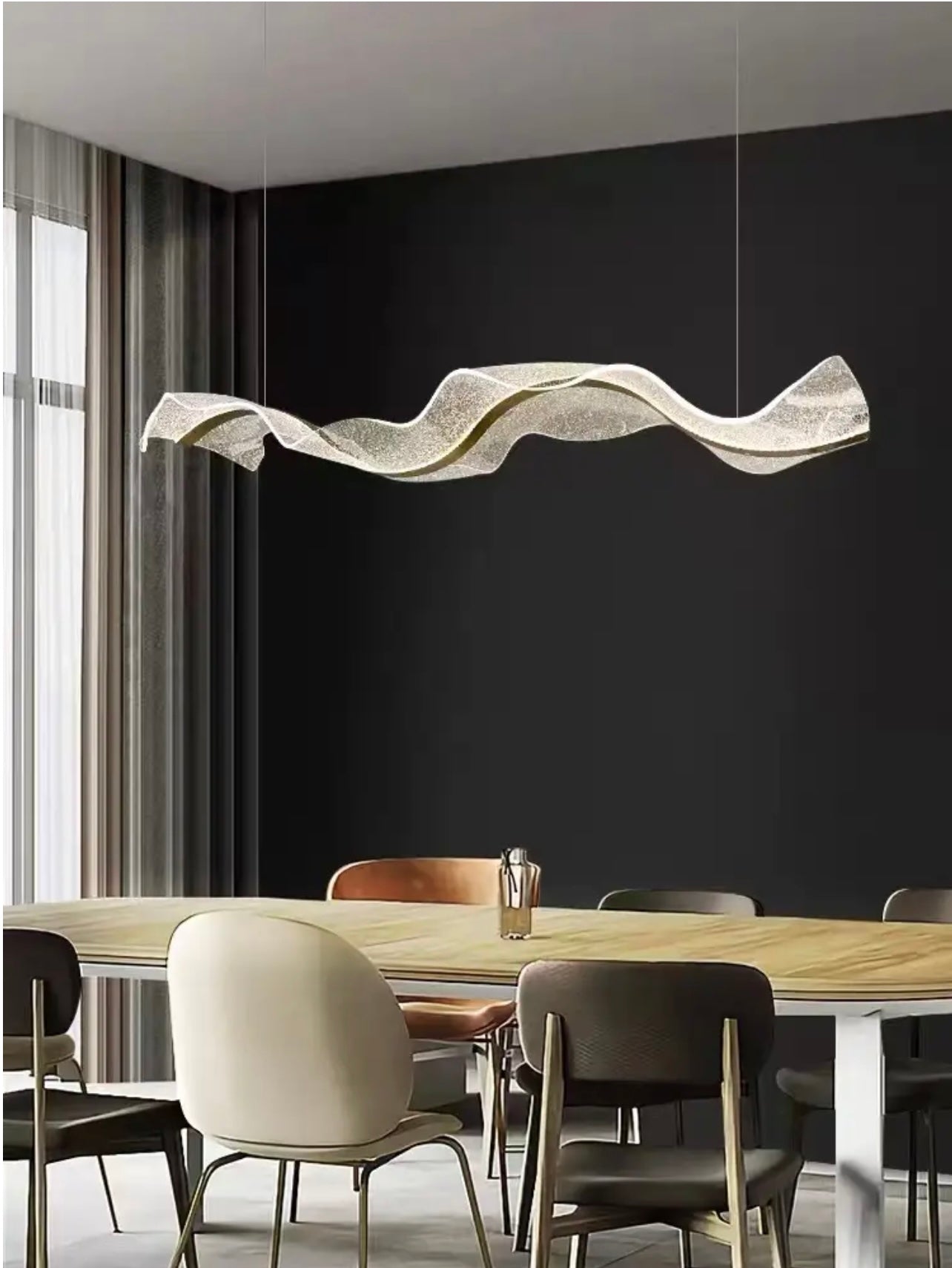 dining table Water Wave Chandelier lighting