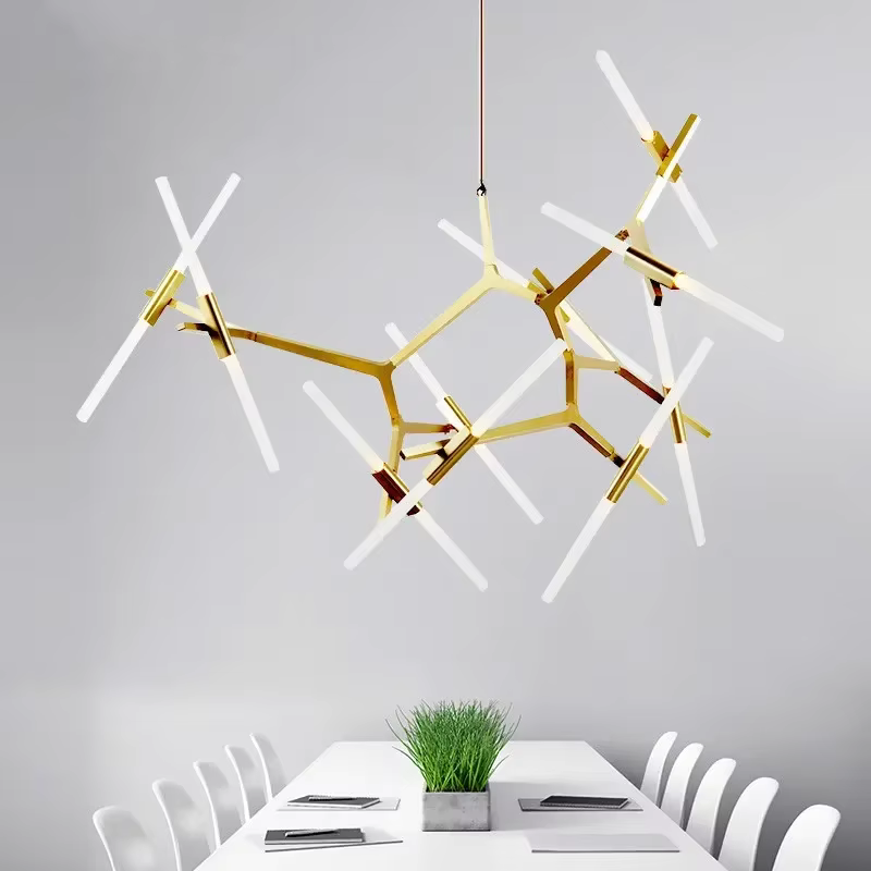 dining table ceiling gold Branch Chandelier