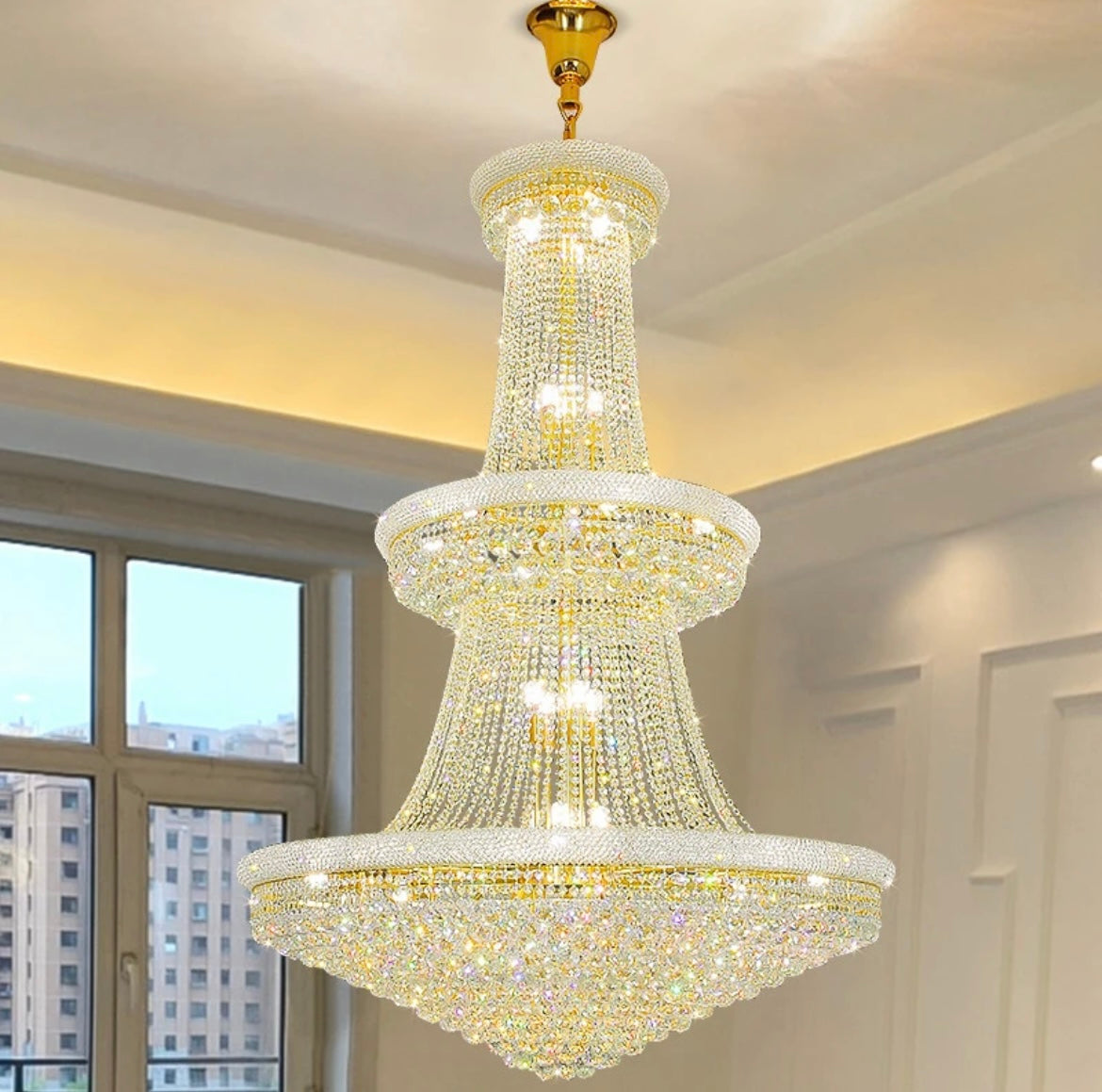 Modern LED crystal chandelier for elegant lighting solutions