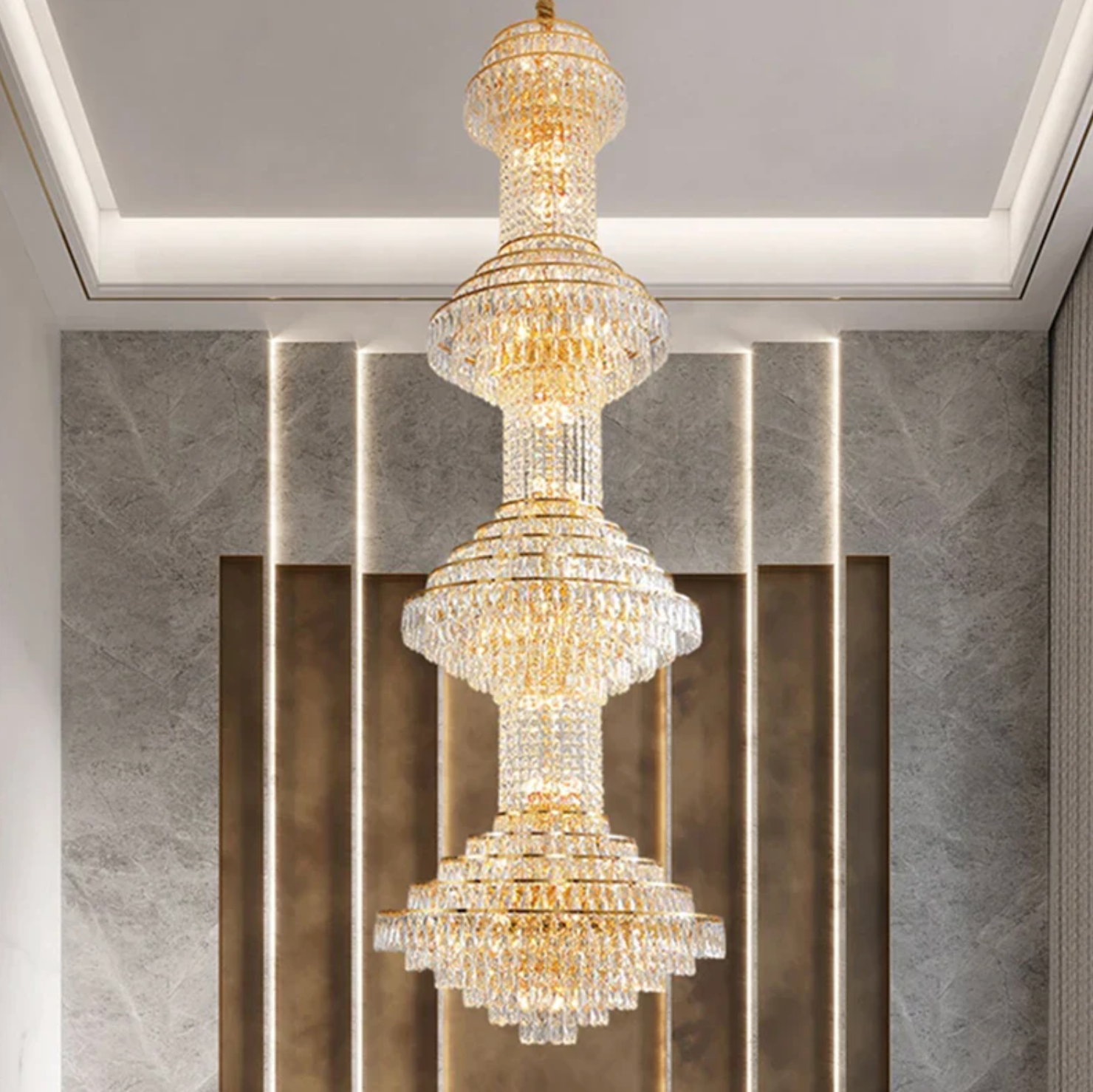 grand staircase chandelier