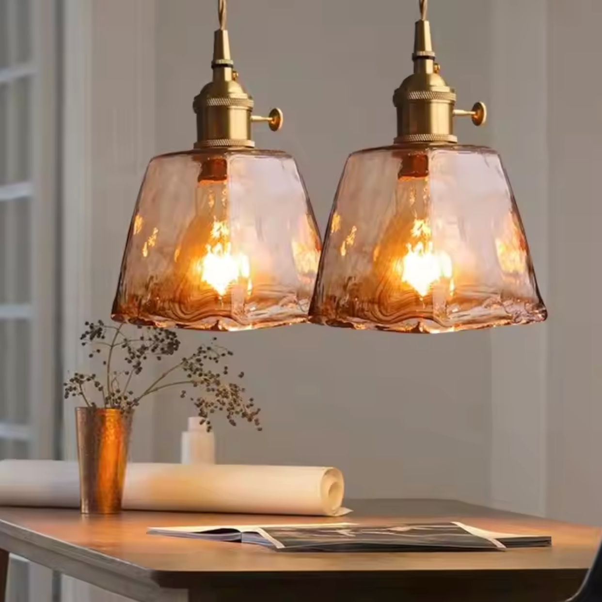 2 hanging pendant lights for dinning areas