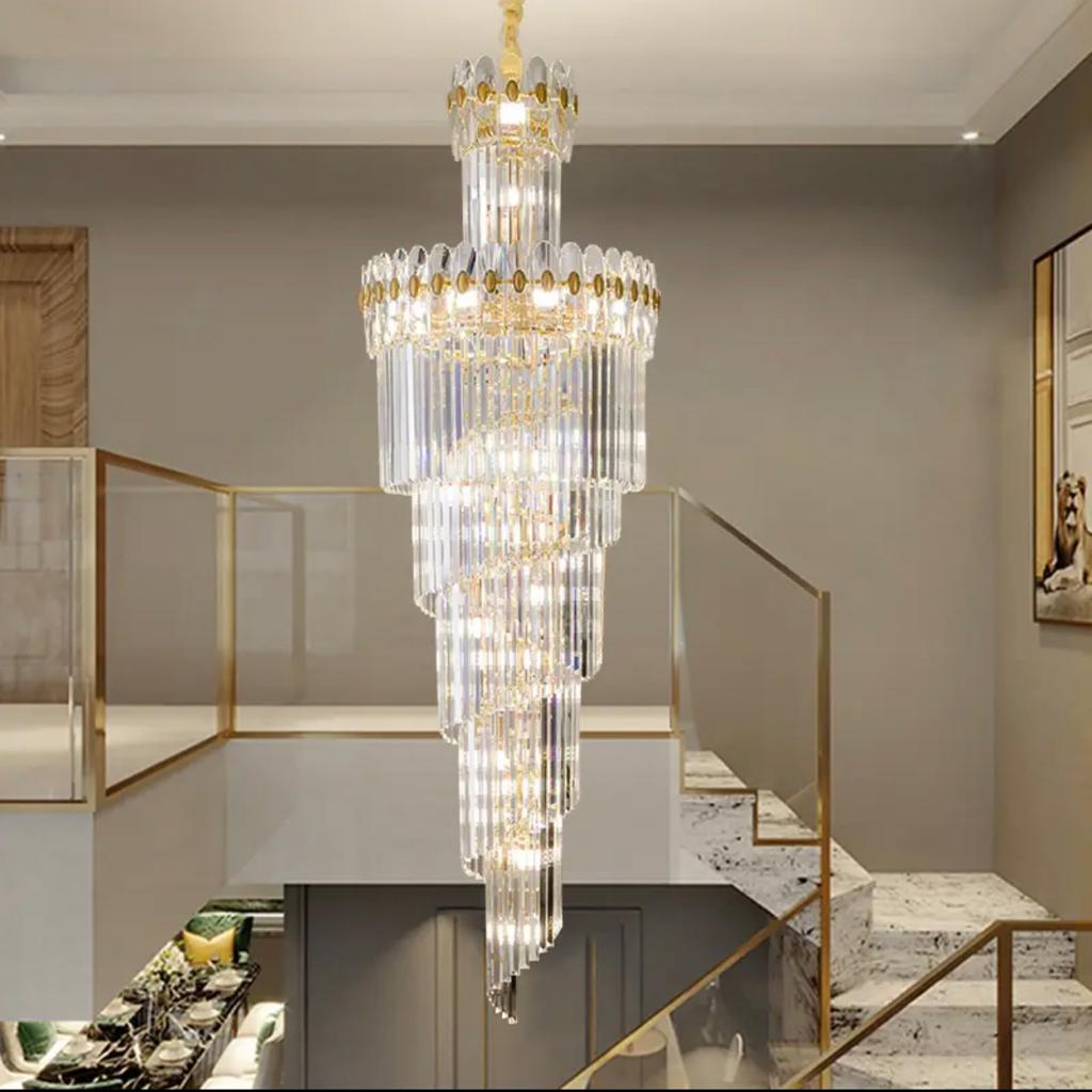 crystal hanging chandelier for staircase