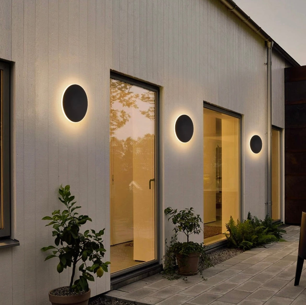 Nordic Circular Outdoor Waterproof Porch Light