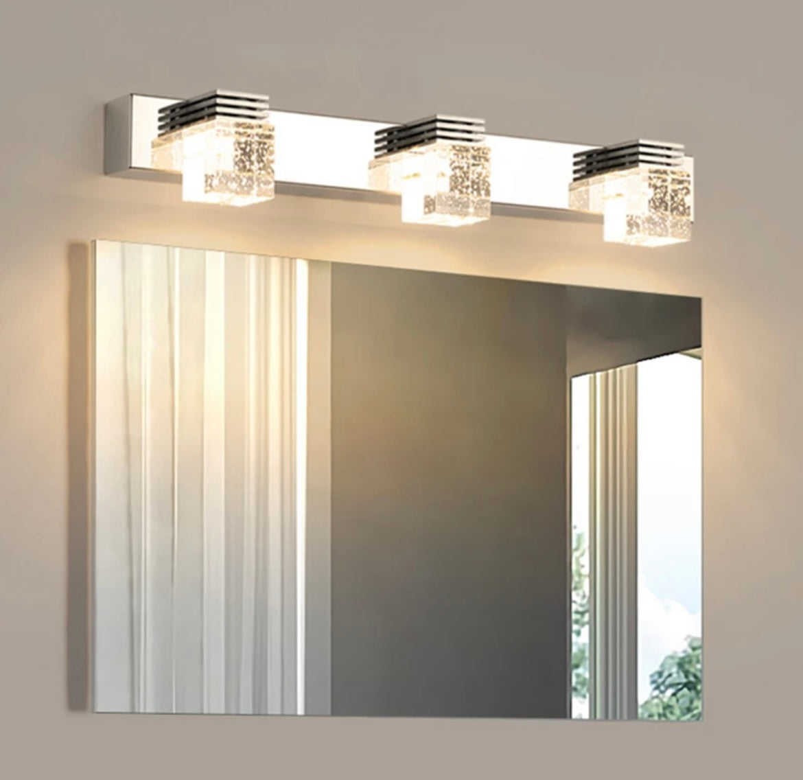 LED Waterproof Crystal Square Wall Light