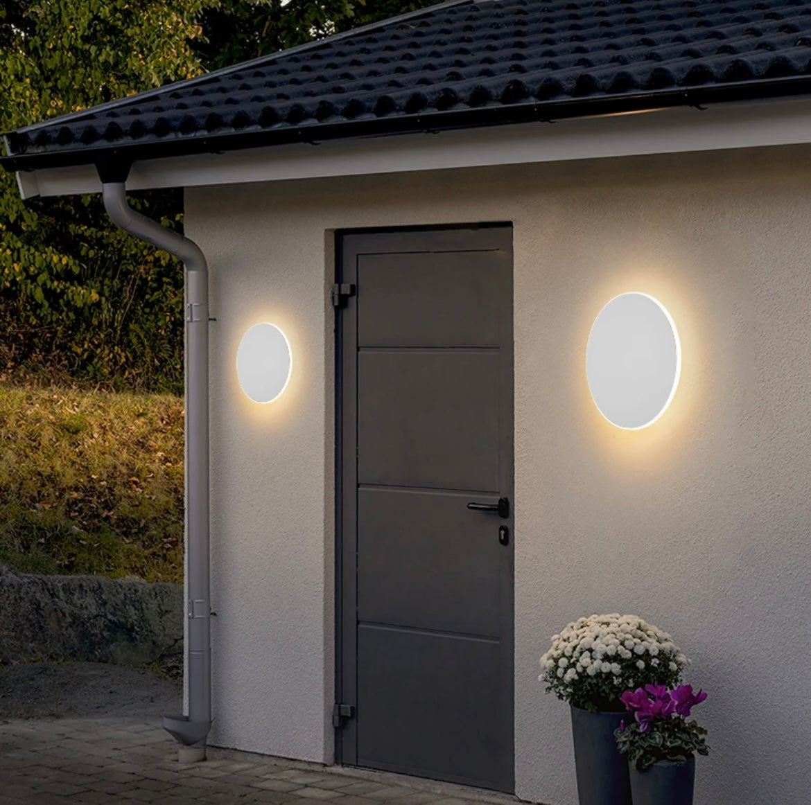 Nordic Circular Outdoor Waterproof Porch Light