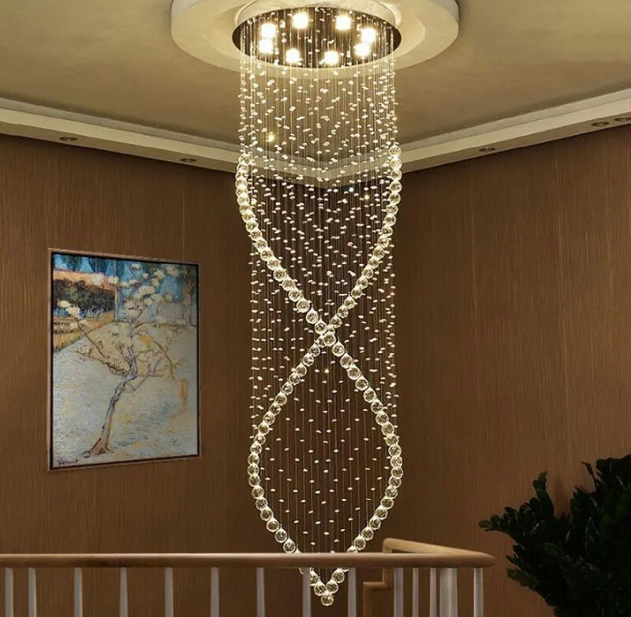 crystal chandelier long