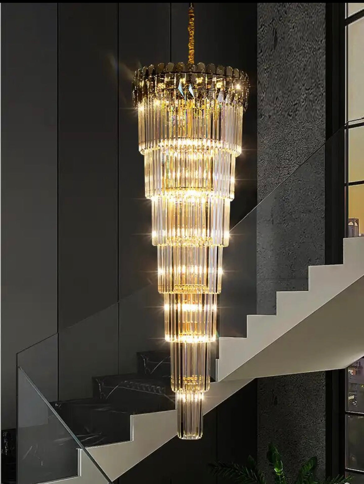 7 tier large luxury chandeliers