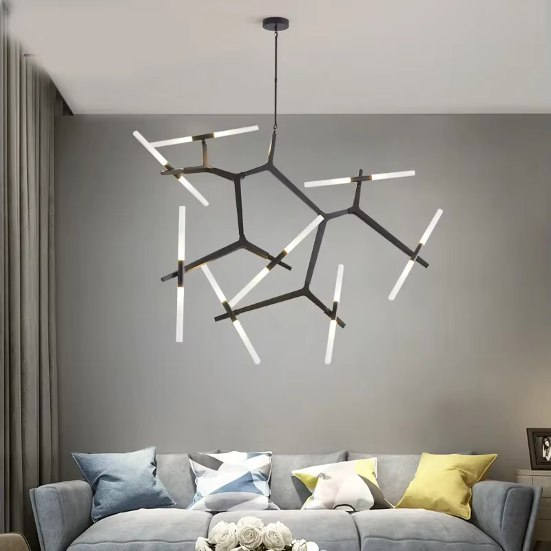 living room ceiling black Branch Chandelier