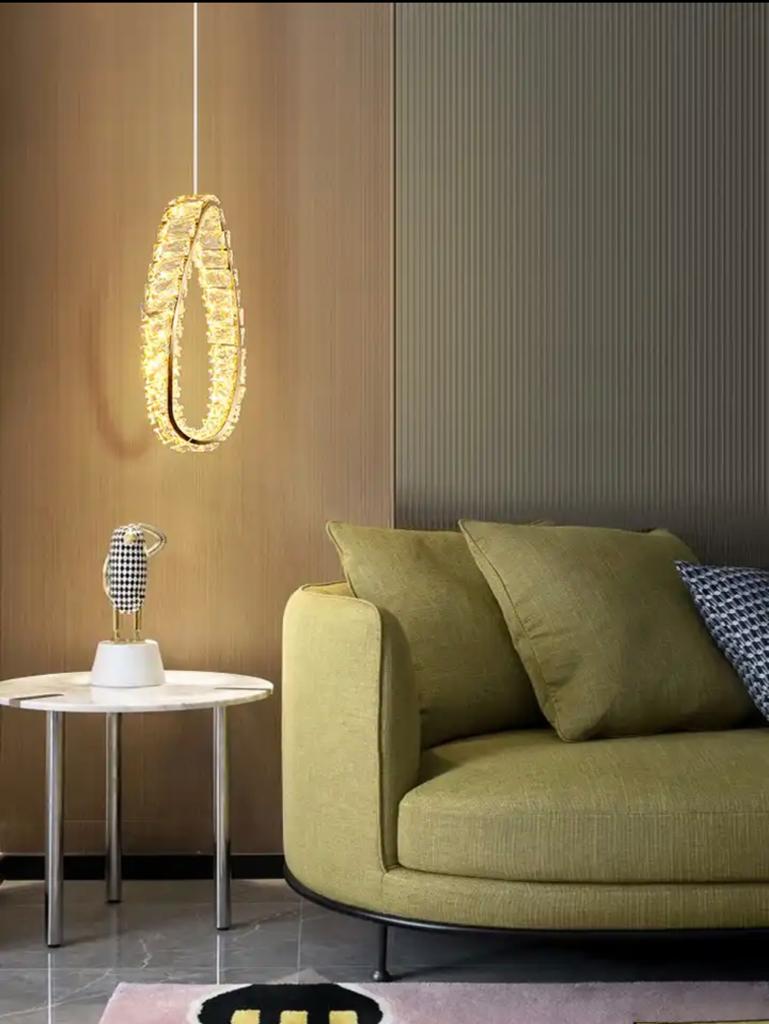 living room crystal Pendant Golden Lamp