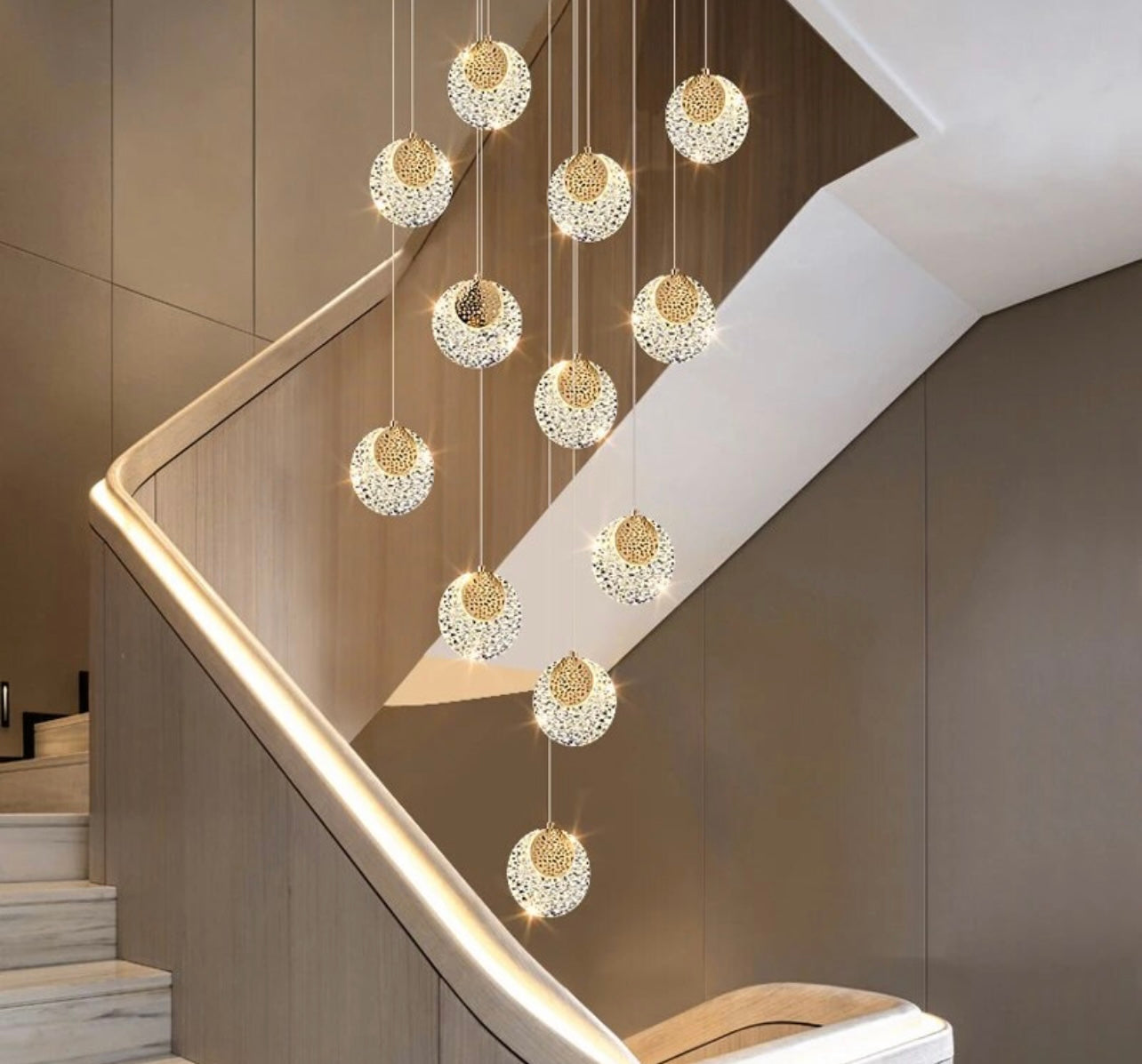 long drop staircase lights