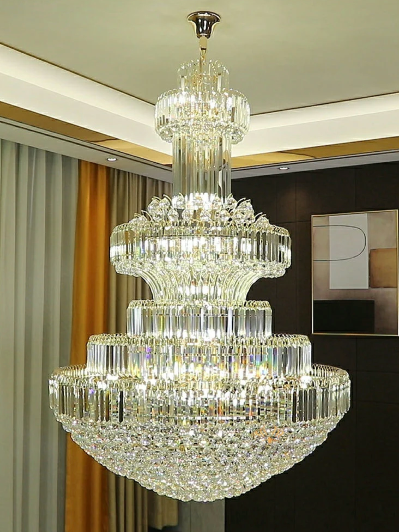 Luxury French crystal chandelier with modern aesthetics