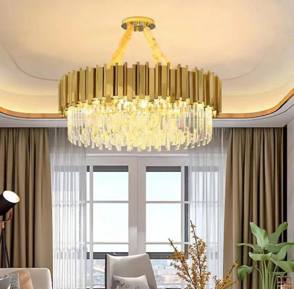 Gold Luxury Crystal Chandelier