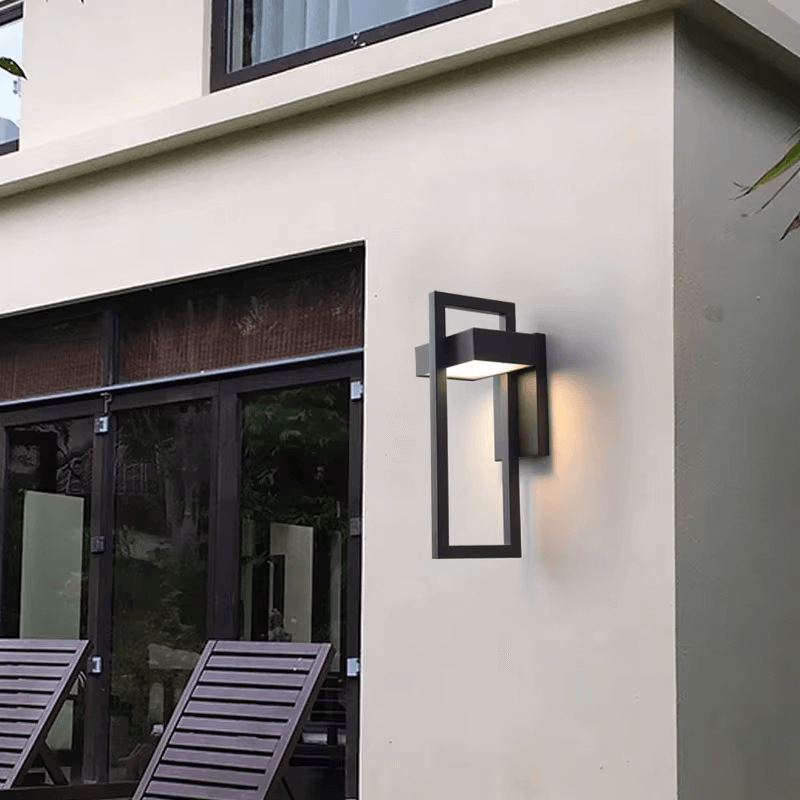 modern black Geometric Outdoor Wall Light