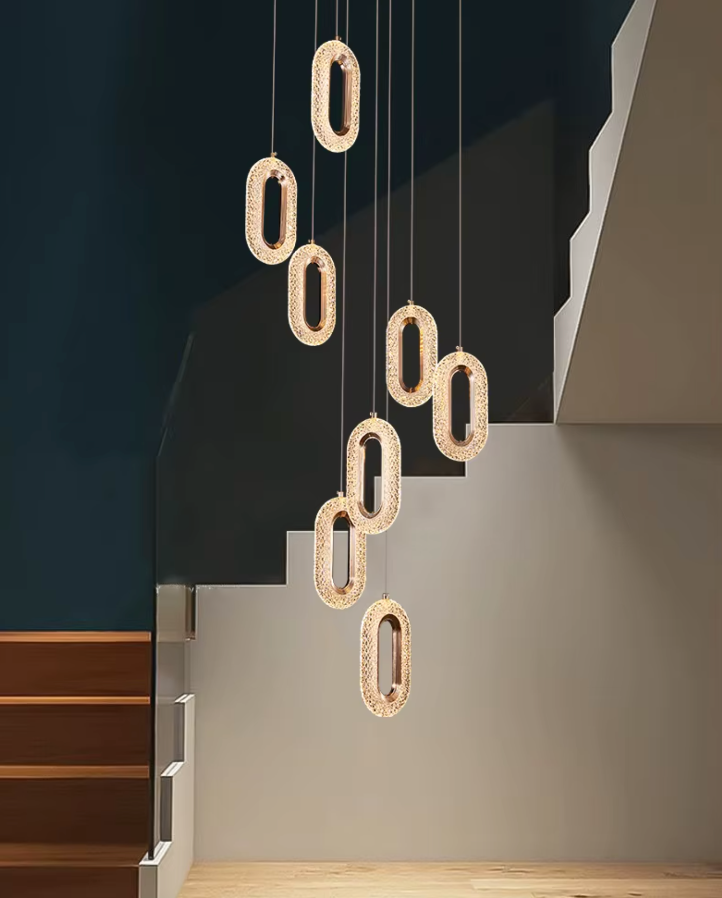 long pendant lights for staircase